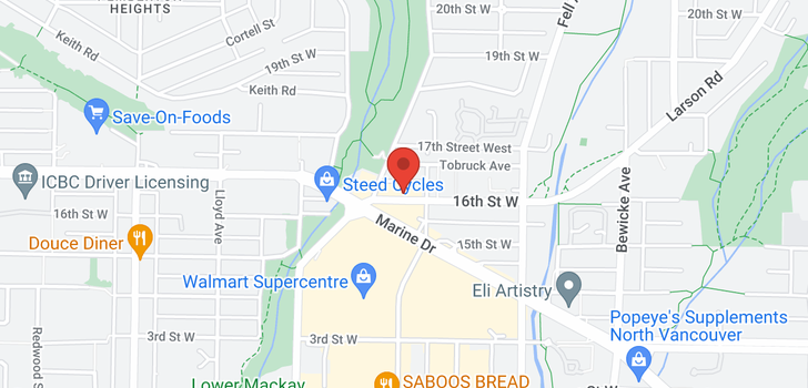 map of 920 W 16TH STREET